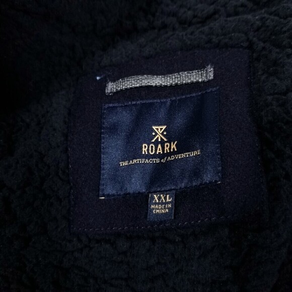 NEW Roark Axeman Sherpa Wool Military Chore Jacket Barn Coat XXL Navy Gorpcore - Picture 5 of 10